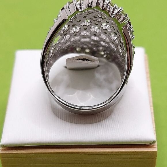 Natural Round Chrome Diopside Rhodolite Gems 925 Sterling Silver Ring Size 7 - Picture 7 of 12